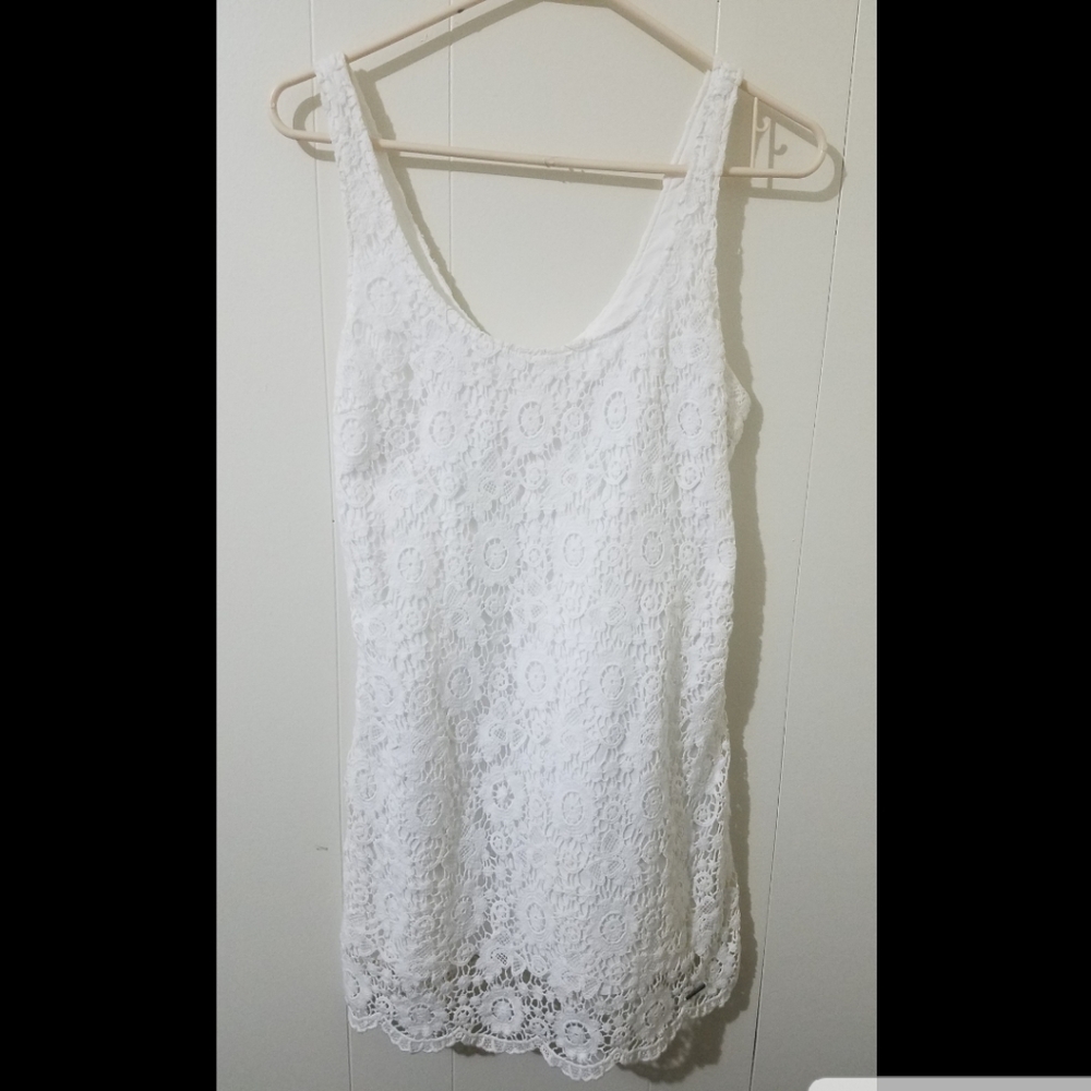 Abercrombie and Fitch White Lace Dress Size 6